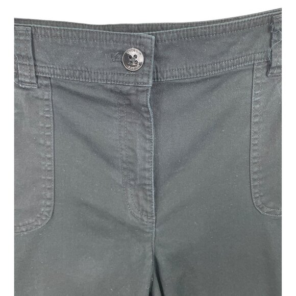 Chico's Womens Size 25 Black Capri Pants Rhinestone Waist Accent - Picture 5 of 7